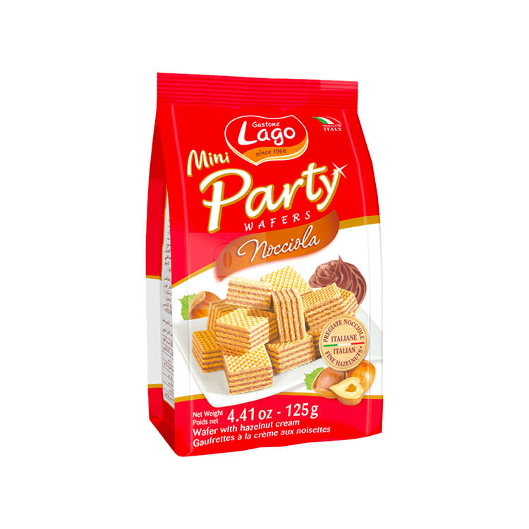 Lago Party Wafer Hazelnut Flavored Square Wafers (250g)